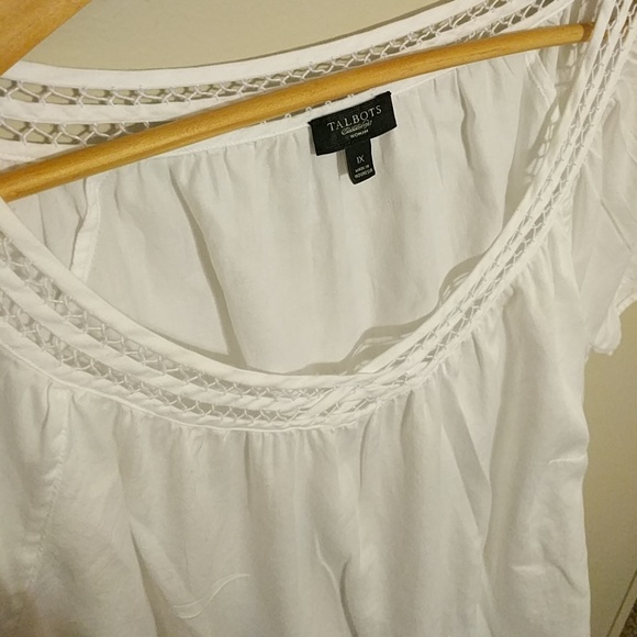 Talbots Woman White Basic Blouse - Picture 3 of 6